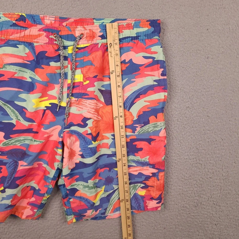 Neff Mens Swim Trunks Medium Floral Camo Board Shorts Multicolor Colorful
